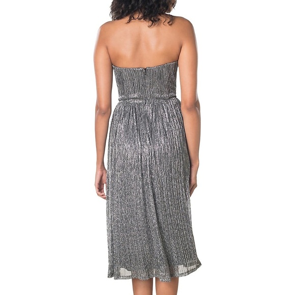 NWOT Dress The Population ‘Nadine’ Strapless Dress in Gold/Green Size Small - Picture 12 of 13